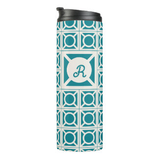 Persoonlijke Monogram Breeze Block Tumbler Thermosbeker