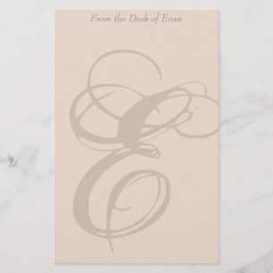 Persoonlijke monogram E Stationery Briefpapier