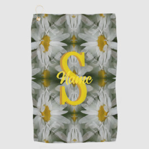 Persoonlijke Monogram Eerste Letter Naam Madeliefj Golfhanddoek