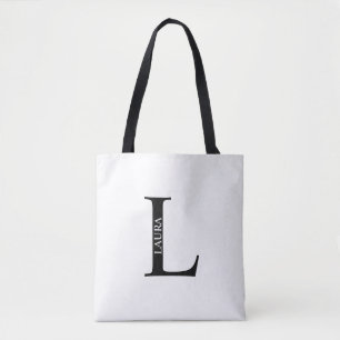 Persoonlijke Monogram en Naam Boodschappentas Draagtas