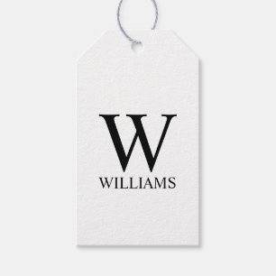 Persoonlijke Monogram en Naam Cadeautags Cadeaulabel