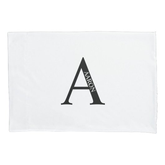 Persoonlijke Monogram en Naam Kussenhoes (Voorkant)