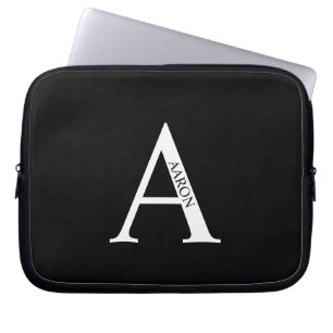 Persoonlijke Monogram en Naam Laptop Hoes