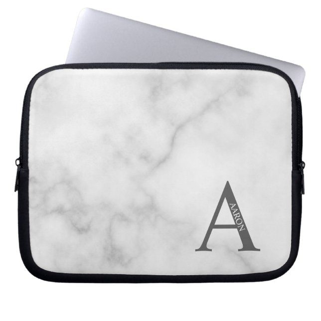 Persoonlijke Monogram en Naam Laptop Hoes (Voorkant)