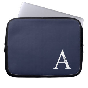 Persoonlijke Monogram en Naam Laptop Hoes