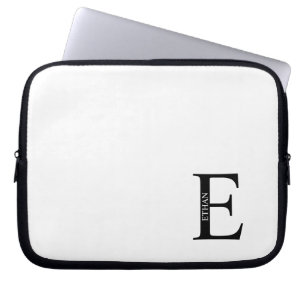 Persoonlijke Monogram en Naam Laptop Hoes