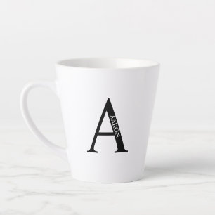 Persoonlijke monogram en naam Latte Mok