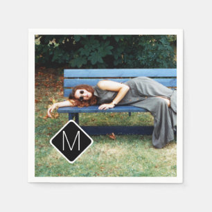 Persoonlijke monogram Familie Foto Collage A11 Servet