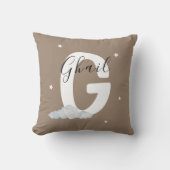 Persoonlijke Monogram G Initiaal Sierkussen (Voorkant)