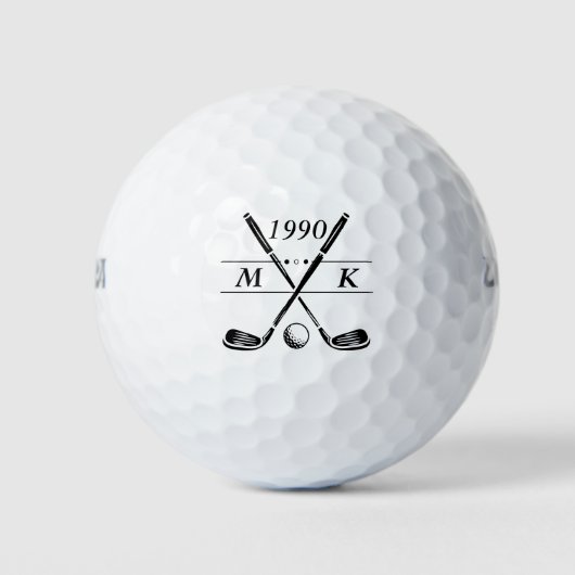 Persoonlijke Monogram Golfclubs Golfballen (Voorkant)