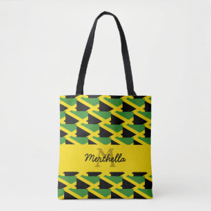 Persoonlijke Monogram JAMAICA FLAG Canvas tas