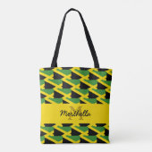 Persoonlijke Monogram JAMAICA FLAG Canvas tas (Achterkant)