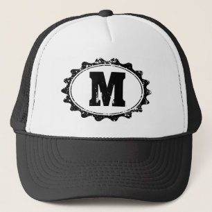 Persoonlijke monogram letter honkbal hat trucker pet