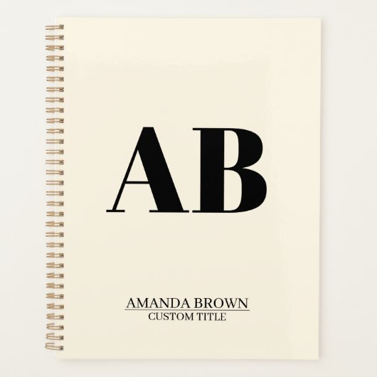 Persoonlijke Monogram Naam Aangepaste Planner 2027 (Voorkant)