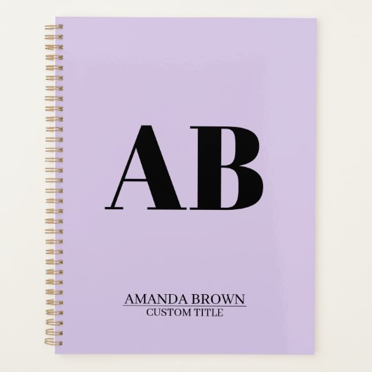 Persoonlijke Monogram Naam Aangepaste Planner 2027 (Voorkant)