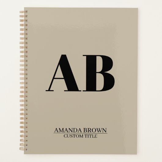 Persoonlijke Monogram Naam Aangepaste Planner 2027 (Voorkant)