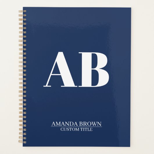 Persoonlijke Monogram Naam Aangepaste Planner 2027 (Voorkant)