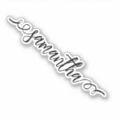 Persoonlijke Monogram Naam Calligraphy Sticker (Voorkant)