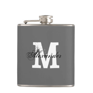 Persoonlijke monogram naam kleine drinkfles heupfles