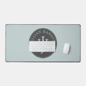 Persoonlijke Monogram Naam Logo Smoky Blue Bureaumat (Keyboard & Muis)