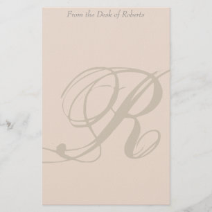 Persoonlijke monogram R Stationery Briefpapier