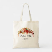 Persoonlijke monogramtekst waterverf bloem flora tote bag (Achterkant)