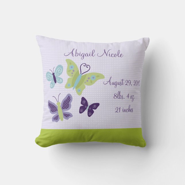 Persoonlijke mooie Butterflies Pillow Keepomwille Kussen (Voorkant)