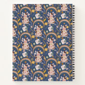 Persoonlijke Mooie Kerst Yoga Koe Whimsical Notitieboek (Achterkant)