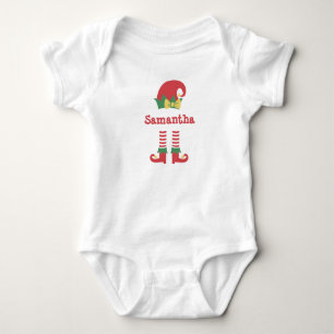 Persoonlijke Mop Baby Elf Kerstvakantie Romper