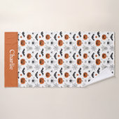 Persoonlijke Mop Halloween Badhanddoek (Badhanddoek)