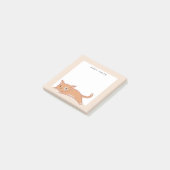 Persoonlijke Mopige Oranje Kat Post-it® Notes (Schuin)