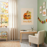 Persoonlijke Mopige Pompoen Kinderkamer Muurposter