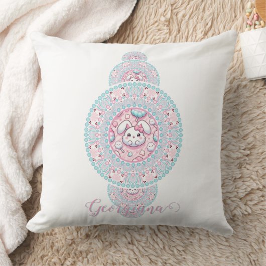 Persoonlijke Moppige Kawaii Konijn Sierlijke Manda Kussen (Deken)