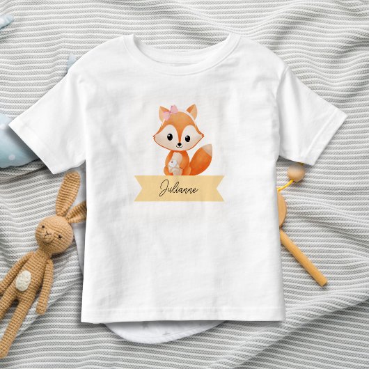 Persoonlijke moppige vos  kinder shirts