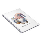 Persoonlijke Mopshond met Madeliefjes Bloem Kabout Notitieboek (Rechterzijde)