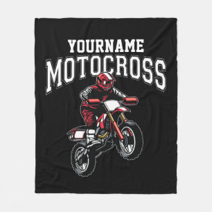 Persoonlijke Motocross Dirt Bike Rider Racing Fleece Deken