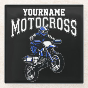 Persoonlijke Motocross Dirt Bike Rider Racing Glazen Onderzetter
