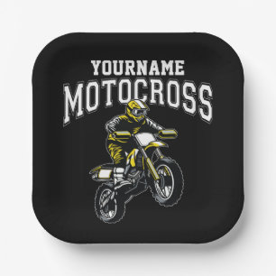 Persoonlijke Motocross Dirt Bike Rider Racing Papieren Bordje