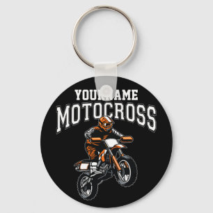 Persoonlijke Motocross Dirt Bike Rider Racing Sleutelhanger