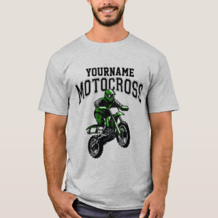 Persoonlijke Motocross Dirt Bike Rider Racing T-shirt