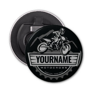 Persoonlijke Motocross Rider Dirt Bike Hill Racing Button Flesopener