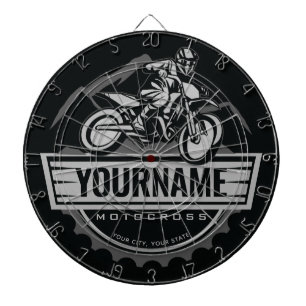 Persoonlijke Motocross Rider Dirt Bike Hill Racing Dartbord