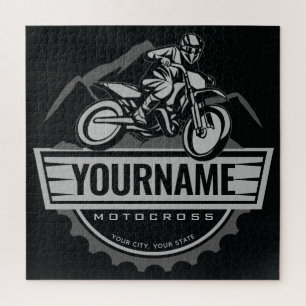 Persoonlijke Motocross Rider Dirt Bike Hill Racing Legpuzzel