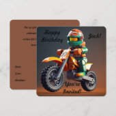 Persoonlijke Motocross Uitnodiging (Voorkant / Achterkant)