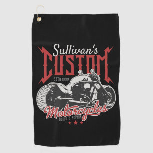 Persoonlijke Motorfiets Grote Slechte Fiets Biker Golfhanddoek