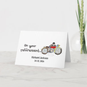 Persoonlijke Motorfiets Pensioen Viering Kaart