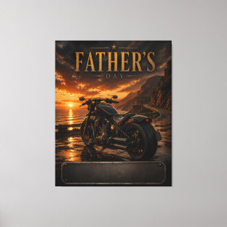 Persoonlijke motorfiets Vaderdag Canvas Kunst