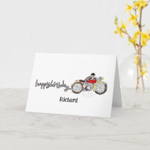 Persoonlijke motorfiets verjaardag kaart