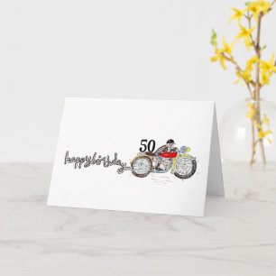 Persoonlijke motorfiets verjaardag kaart
