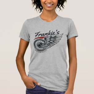 Persoonlijke motorfietsen vliegende band biker win t-shirt
